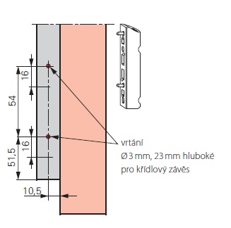 Vrtání - křídlové ložisko